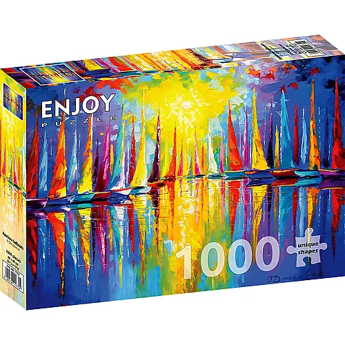 Enjoy Puzzle Rainbow Sailboats - 1000 Teile