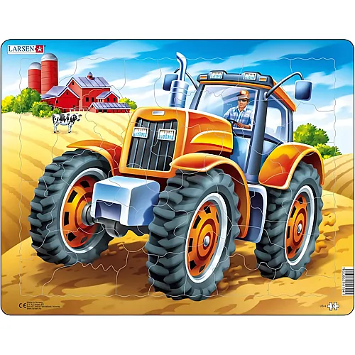 Larsen Puzzle Traktor auf dem Feld - 37 Teile