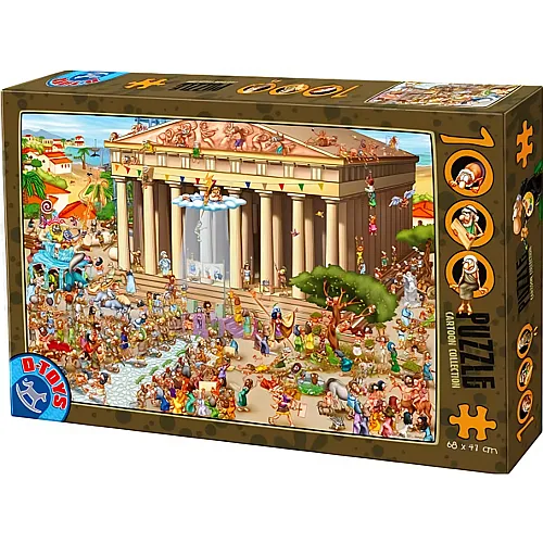 DToys Puzzle Cartoon Collection: Akropolis, Griechenland - 1000 Teile