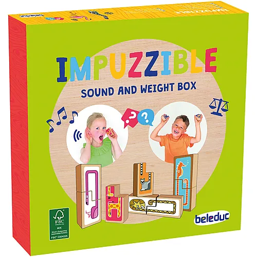 Beleduc Impuzzible 2 in 1 Sound and Weight Box