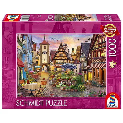 Schmidt Puzzle Romantisches Bayern Rothenburg ob der Tauber (1000Teile)