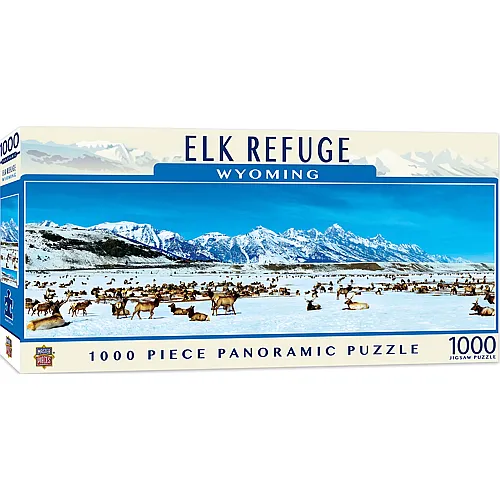 Master Pieces Puzzle Panorama Elk Refuge, Wyoming (1000Teile)