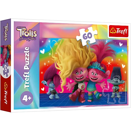 Trefl Puzzle Trolls Band Together - 60 Teile