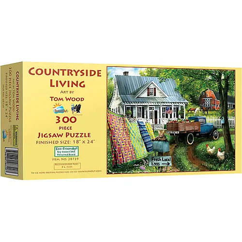 SunsOut Puzzle Tom Wood Wohnen auf dem Land - 300 Teile