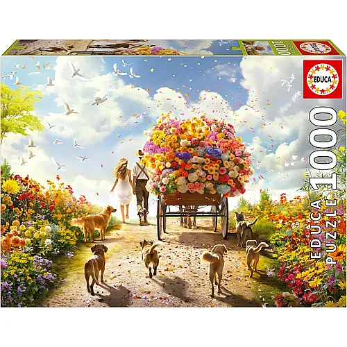 Educa Puzzle Blumenkutsche - 1000 Teile