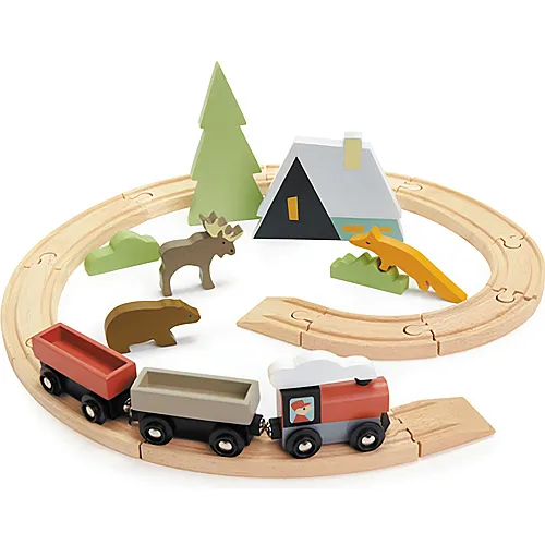 Tender Leaf Toys Eisenbahn mit Zubehr