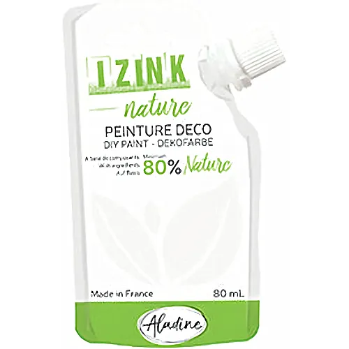 Aladine Izink Deko Naturmalfarbe Weiss - 80 ml