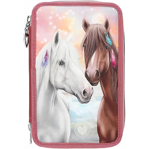 Depesche 3-Fach Federtasche Miss Melody Farbsortierung rot