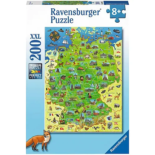 Bunte Deutschlandkarte 200Teile