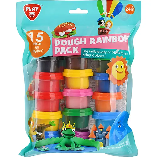 Play Rainbow Clay Set - 15 Teile
