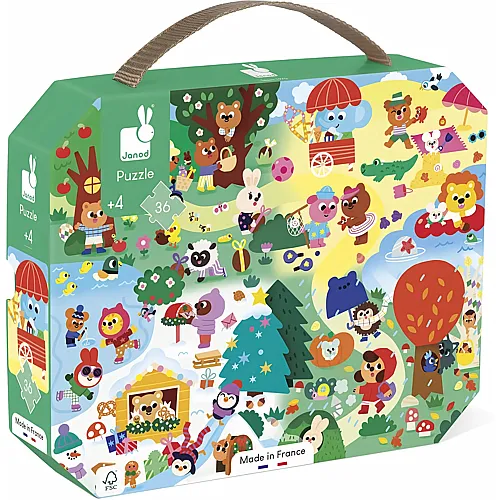 Janod Puzzle Die 4 Jahreszeiten (36Teile)
