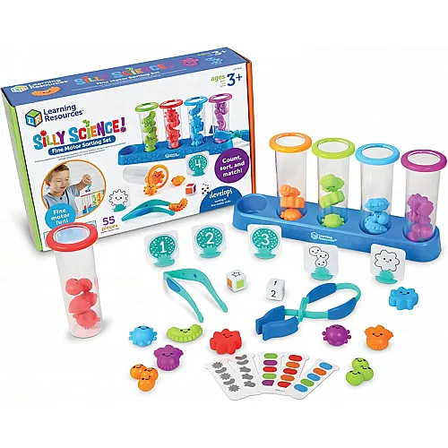 Learning Resources Lustige Wissenschaften � Feinmotorik Lernspiel ab 3 Jahren, Mint-Spielzeug f�r Kinder, Sortierset mit Greifhilfe &