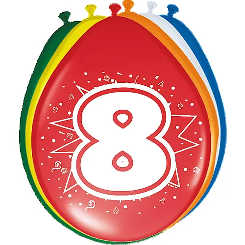 Zahlenballons 8 Jahre 8Teile