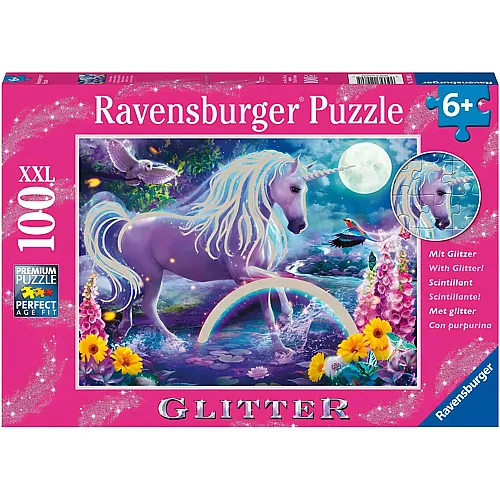 Glitter Einhorn im Mondschein 100Teile