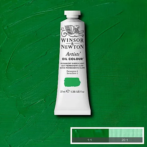 Winsor & Newton W&n Artists' Ölfarbe 37ml Tube Permanentgr�n Hell