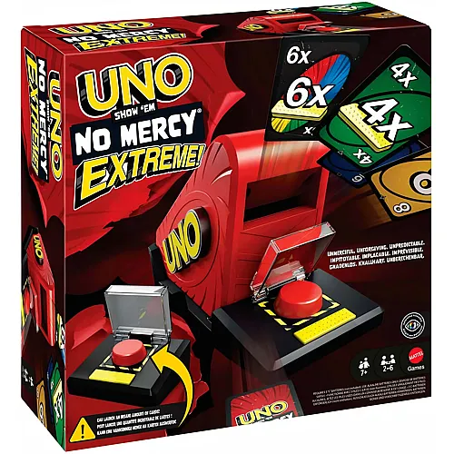 UNO Show 'em No Mercy Extreme Kartenspiel mit Kartenwerfer