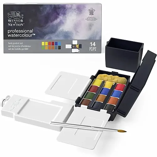 Winsor & Newton W&n Prof. Water Colour Field Pocket Set 12 X 1/2 N�pfe