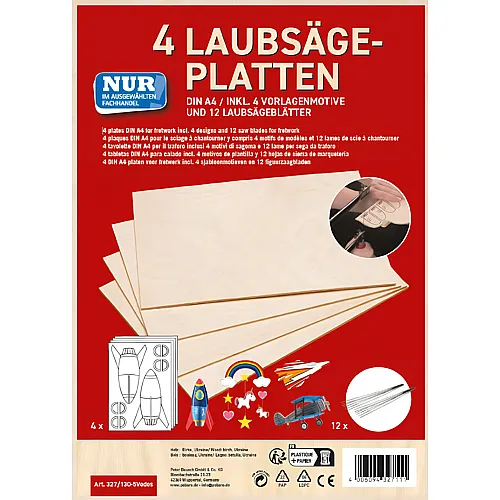Pebaro Laubs�gesperrholzplatten DIN A 4 inkl.