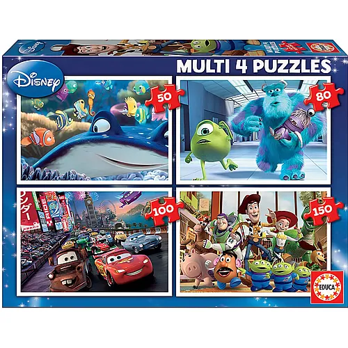 Educa Puzzle 4in1 Disney Motive (50-150Teile)
