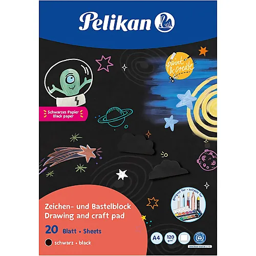Pelikan Zeichen und Bastelblock