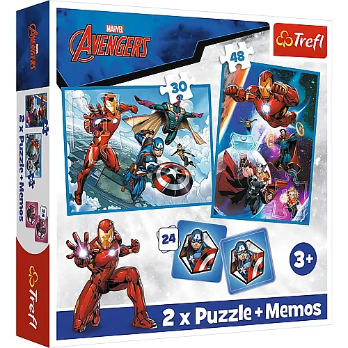 Trefl Puzzle Avengers 2in1 Avangers plus Memos