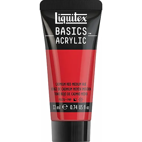 Liquitex Lqx Basics Acrylfarbe 22ml Tube Kadmiumrot Mittel Farbton