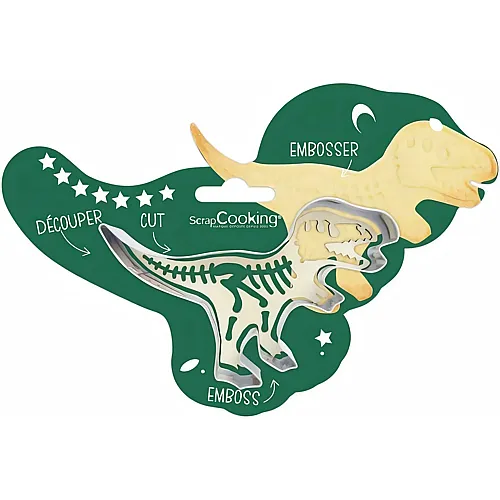 ScrapCooking Ausstechform + Holzpr�ger Dino