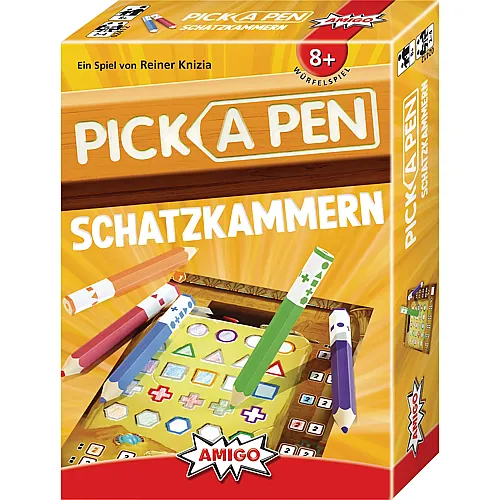 Amigo Pick a Pen Schatzkammer, d ab 8 Jahren, 2-4 Spieler, Wrfel-Stifte, 3 Levels