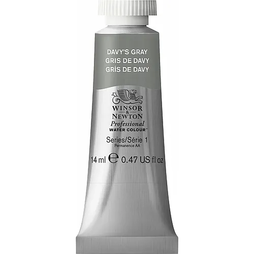 Winsor & Newton W&n Prof. Water Colour 14ml Tube Davy's Grau