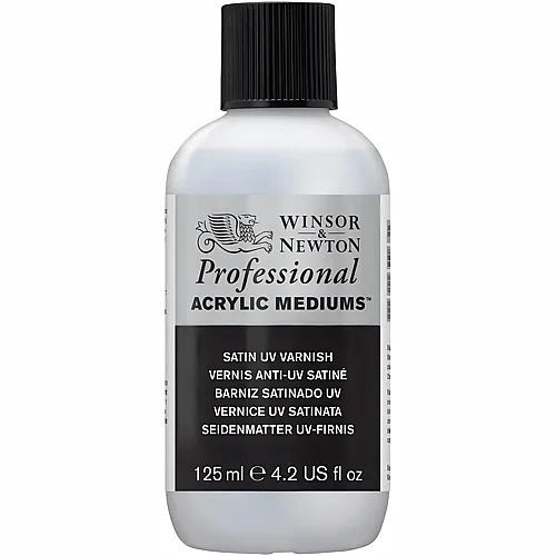 Winsor & Newton W&n Prof. Acryl Malmittel Uv-firnis Seidenmatt 125ml Flasche