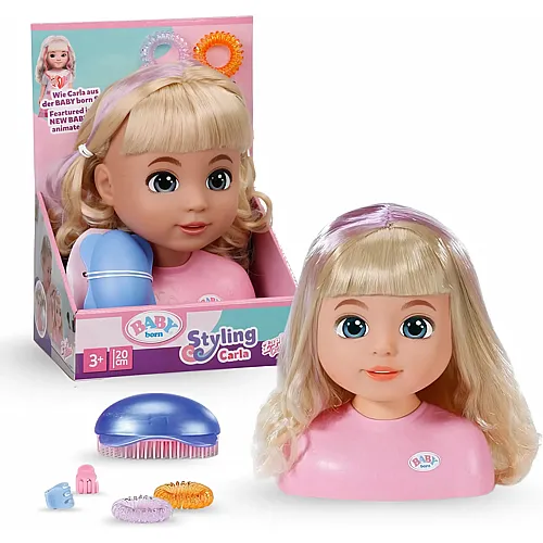 Stylingkopf Carla - Frisierkopf mit hochwertigem Nylon-Haar 20cm