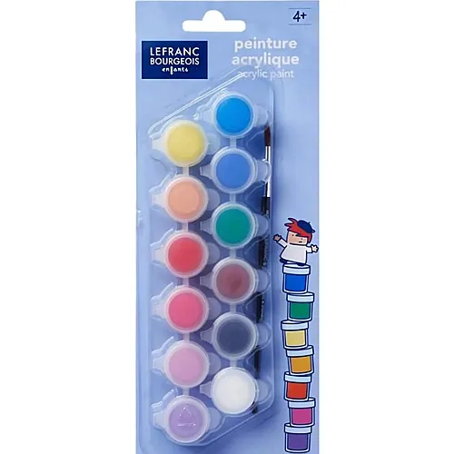 Lefranc Bourgeois Lfb Kinder Blisterset 12 Mehrzweckfarben