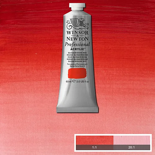Winsor & Newton W&n Prof. Acrylfarbe 60ml Tube Quinacridone Rot