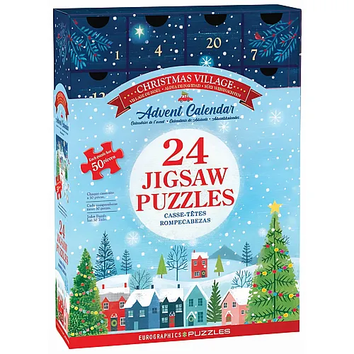 Puzzle Adventskalender - Weihnachtsdorf 50Teile