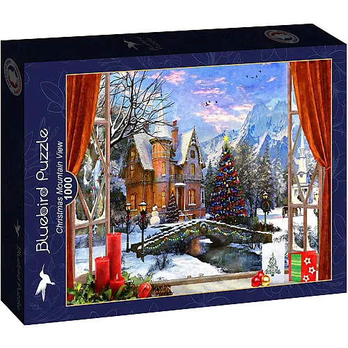 Bluebird Puzzle Dominic Davison Christmas Mountain View (1000Teile)