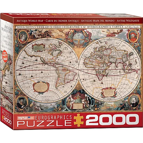 Antique World Map 2000Teile