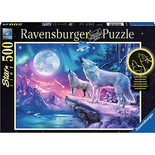 Ravensburger Puzzle Star Line Wolf im Nordlicht (500Teile)