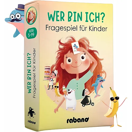 Rabano Art Wer Bin ich? Spiel f�r Kinder I Lernspiel & Geschenk f�r M�dchen und Junge I Spiele ab 4, 5, 6, 7, 8, 9 Jahre I Ostergeschenke Kinder I Outdoor Spiel