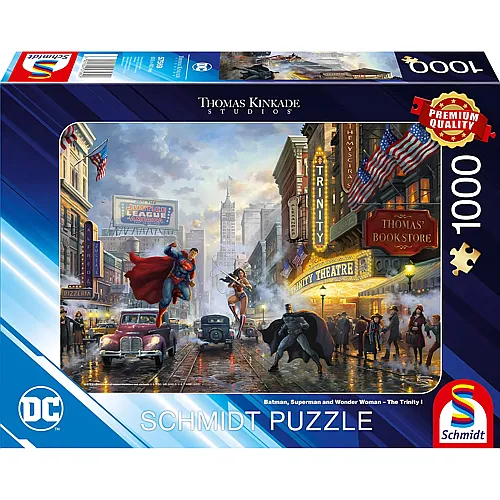 Schmidt Puzzle Thomas Kinkade Batman Superman and Wonder Woman - The Trinity (1000Teile)
