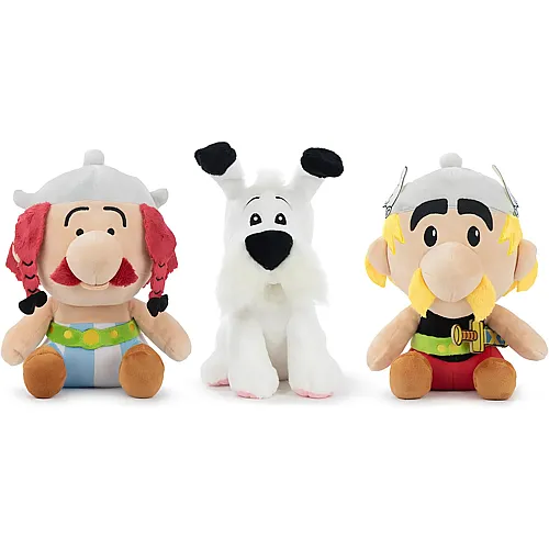 3er Set Asterix, Obelix, Idefix - 20 cm