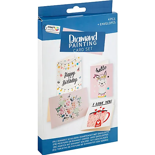 Craft ID Karten-Set Diamant inkl. Couverts, 4 Stk. im Pack