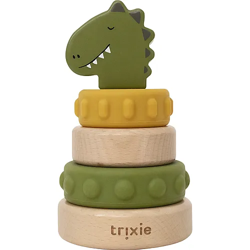 Trixie Stapelturm aus Holz und Silikon Dino