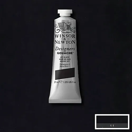 Winsor & Newton W&n Designers Gouache 37 ML Jetschwarz