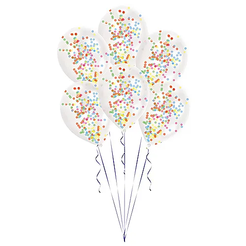 Amscan Ballone mit Konfetti Fllung bunt (6Teile)