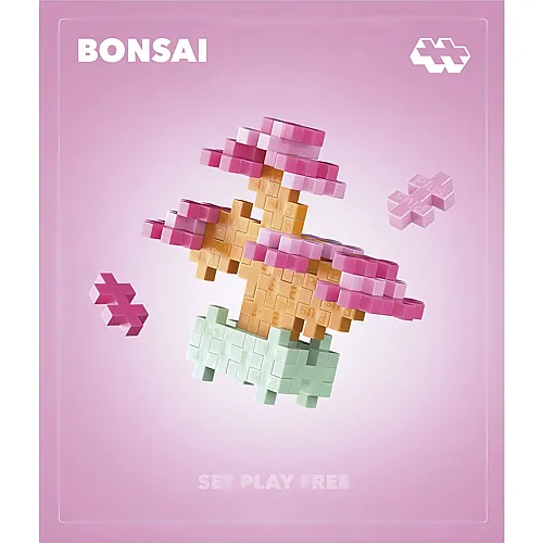 Plus-Plus 50 Kreativ Bausteine Bonsai pink