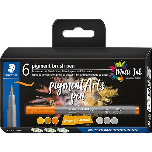 Staedtler Pigment Brush Pen - 6 Teile