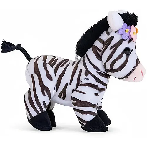 Zebra mit Blumen - 10 cm