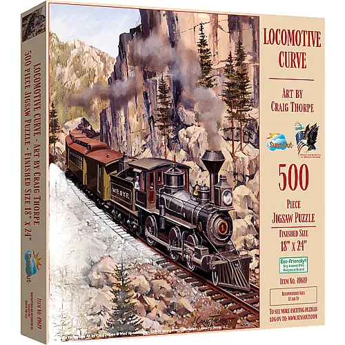 SunsOut Puzzle Craig Thorpe Lokomotivenkurve - 500 Teile