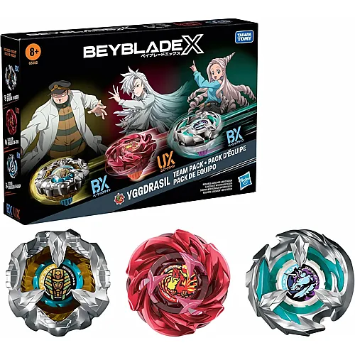 Beyblade X Yggdrasil Team Pack, enth�lt 3 Takara Tomy Kreisel
