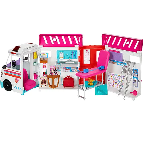 Barbie Fahrzeuge 2-in-1 Krankenwagen Spielset